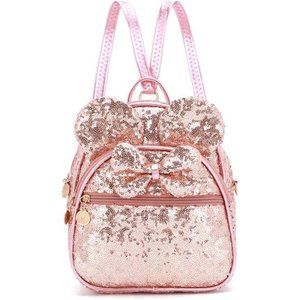 Girls Bowknot Cute Sparkly Mini Backpack Small Daypacks Convertible Shoulder Bag